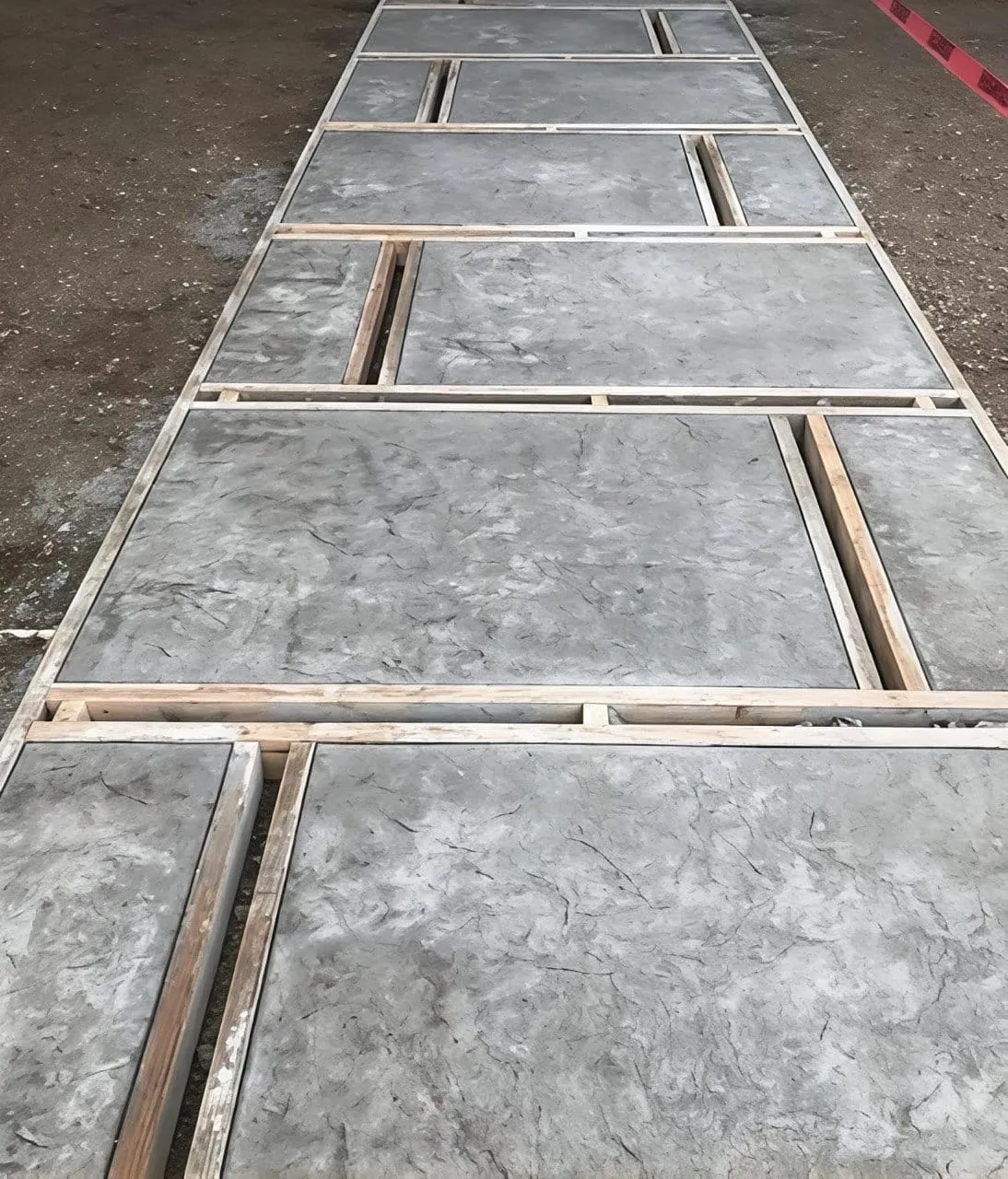 Beton amprentat — decorativ